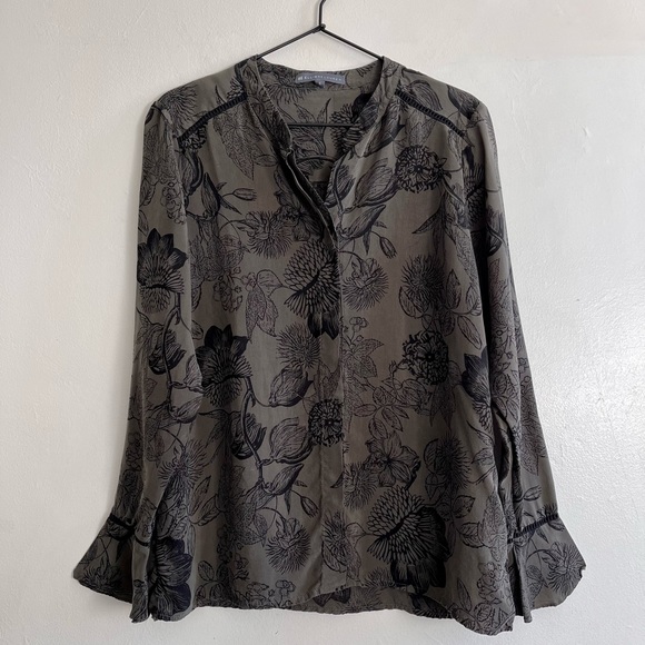 Elliot Lauren Olive Floral Blouse - Picture 1 of 4